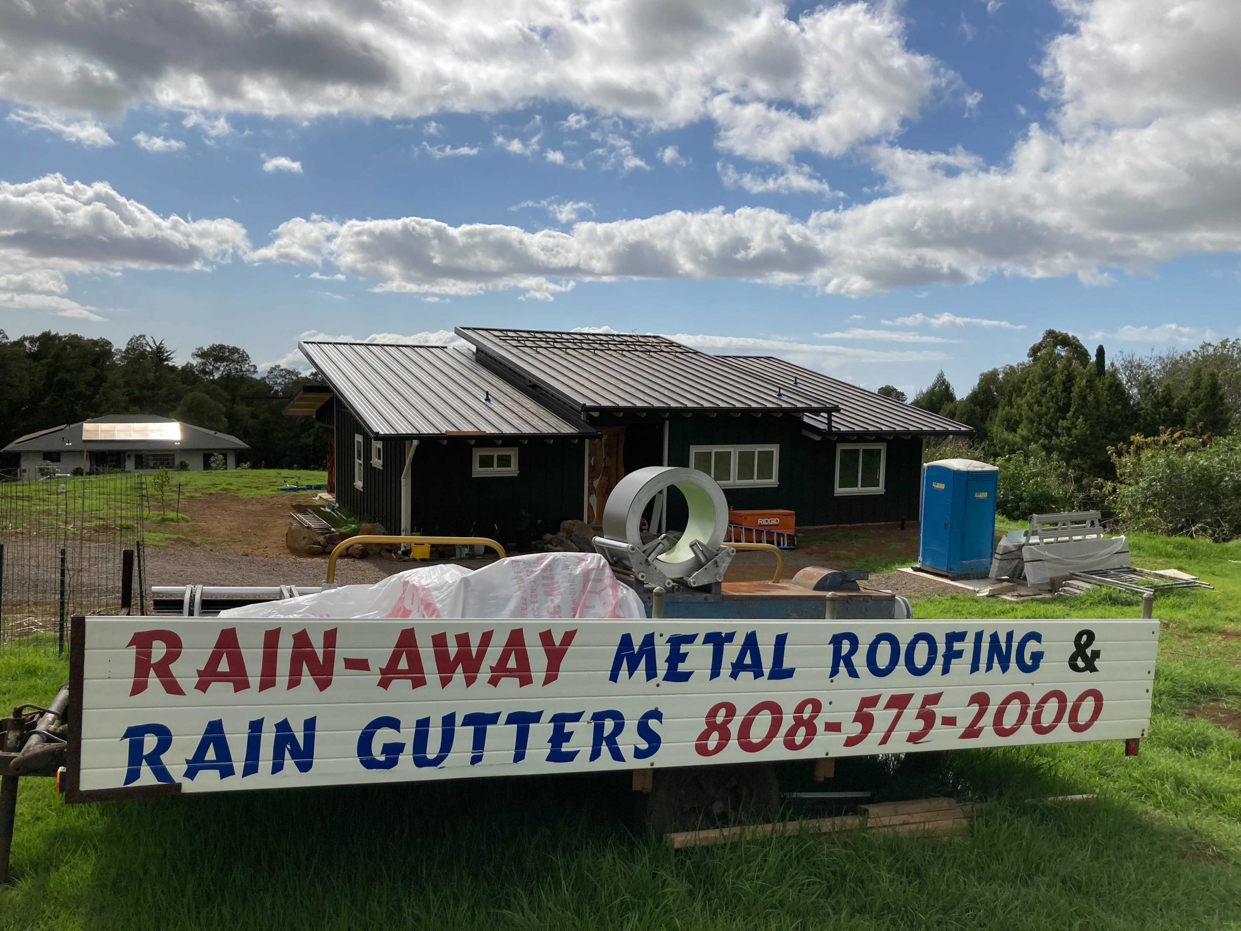 Rain Away Metal Roofing Panels & Rain Gutters