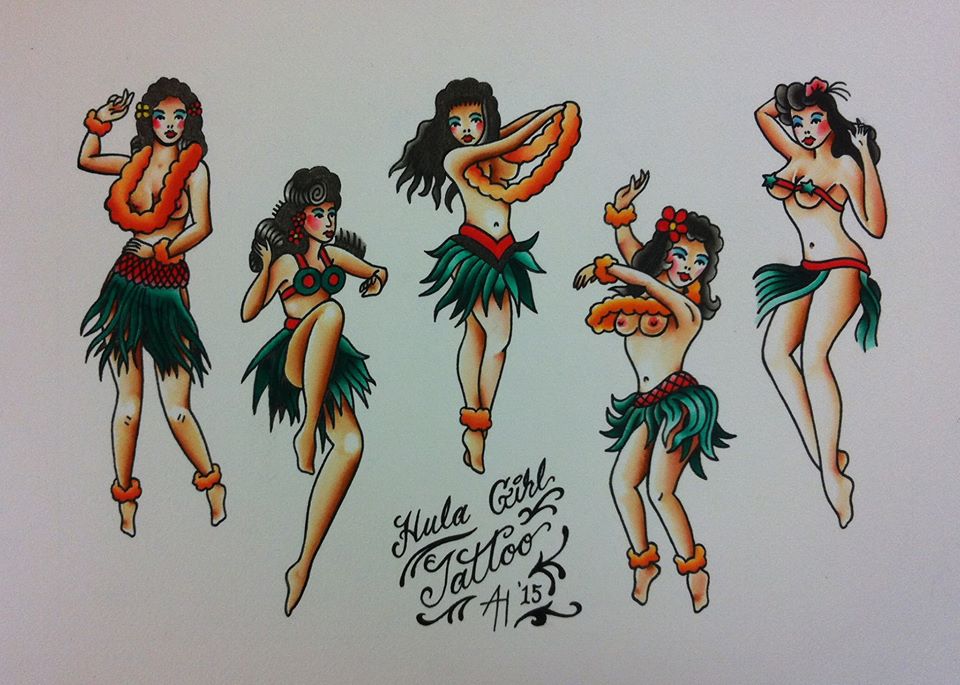 Hula Girl Tattoo